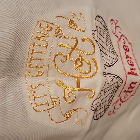 It's Getting Hot in Here Adult Embroidered Apron - Picture 3 of 4